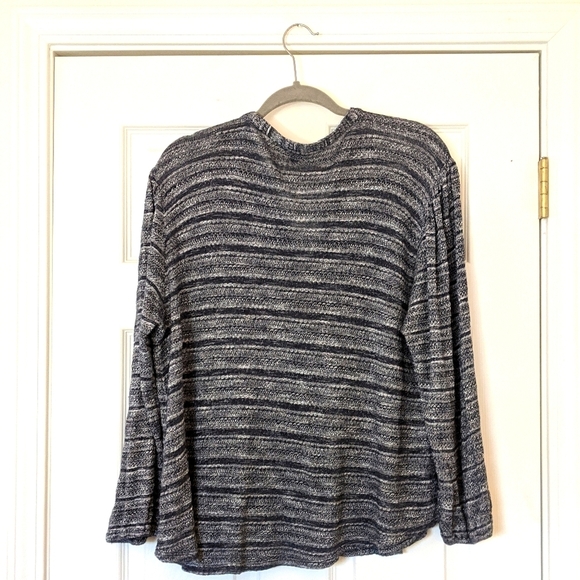 Lucky Brand Open Neckline Button Down Knit Top - Picture 2 of 8